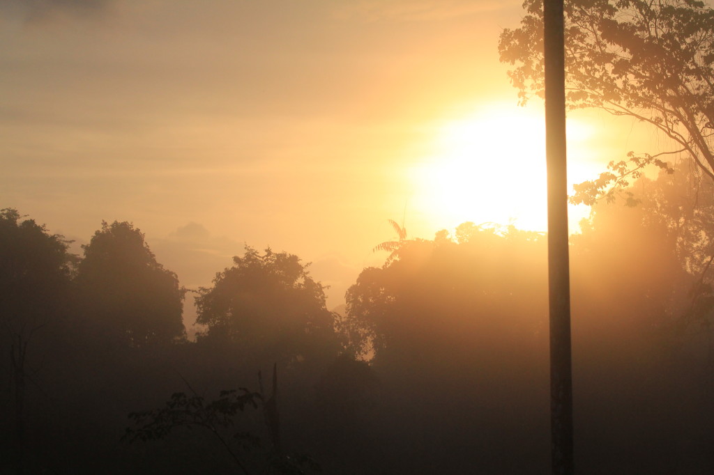 Sunrise over Nimbokrang from the mountain