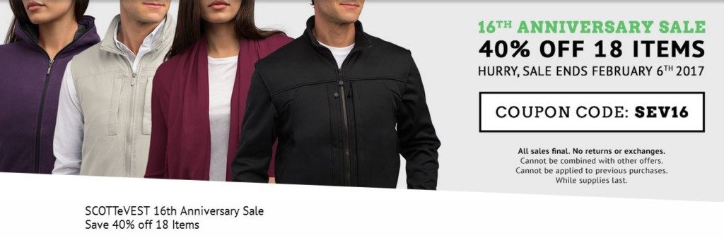 scottevest sale feb